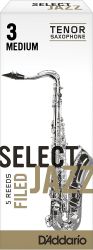 D`ADDARIO WOODWINDS RSF05TSX3M Select Jazz Filed Tenor Saxophone Reeds, 3M, 5 BX