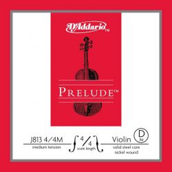 J813-4/4M-B10 Prelude Отдельная струна D/Ре для скрипки размером 4/4, ср. натяжение, 10шт, D'Addario