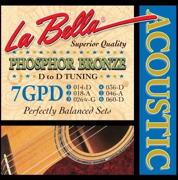 7GPD Phosphor Bronze D to D Tuning, 14-60, La Bella