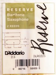 DLR0225 Reserve Трости для саксофона баритон, размер 2.5, 2шт, Rico