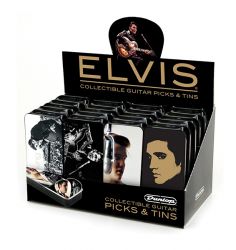 EPPT24 Elvis Presley Витрина с медиаторами, 24 коробочки, разные рисунки, средние, Dunlop