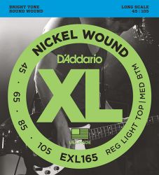 EXL165 XL NICKEL WOUND Long Regular Ligth Top Medium Bottom 45-105 D`Addario