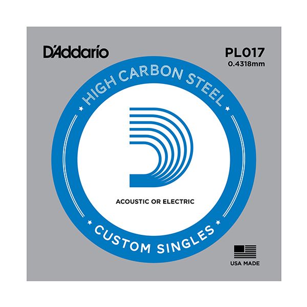 PL017 Plain Steel  D'Addario