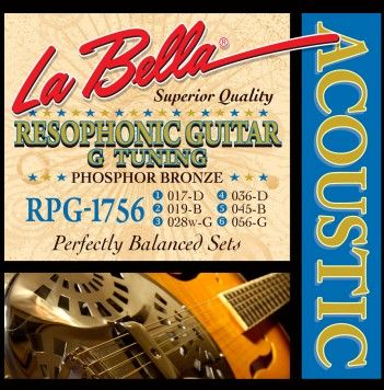 RPG-1756 Resophonic Phosphor Bronze 17-56, La Bella