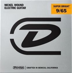 DESBN0965 Super Bright Комплект струн для 8-стр электрогитары, никелированные, Light, 9-65, Dunlop