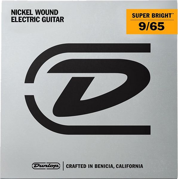 DESBN0965 Super Bright Комплект струн для 8-стр электрогитары, никелированные, Light, 9-65, Dunlop