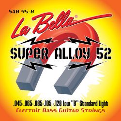 SAB45-B Super Alloy 52 Комплект струн для 5-струнной бас-гитары, железо/никель, 45-128, La Bella
