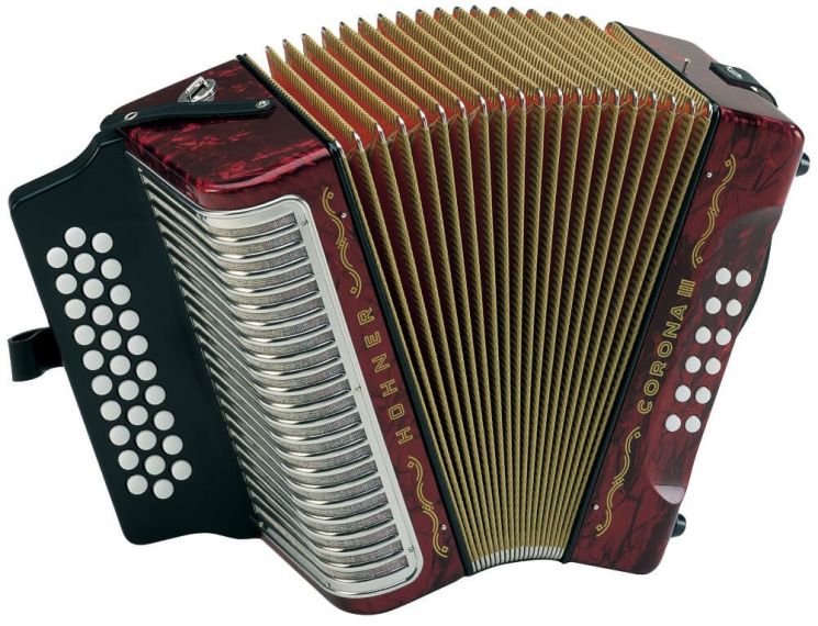 Аккордеон диатонический HOHNER Corona III GCF red