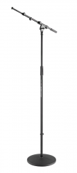 K&M 26145-300-55  микрофонная стойка "журавль" с круглым основанием, чёрная, 1000-1700 мм