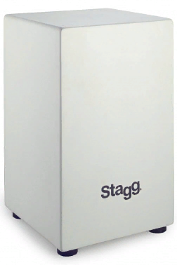 STAGG CAJ-40M WH - Деревянный кахон среднего размера, цвет - белый.В комплекте нейлоновый чехол.