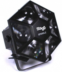 STAGG SDJ-SPARKLE10 - LED эффект высокой мощности, с революционной светодиодной RGB системой. Светодиоды: 9W . Протокол: DMX-512. 4 режима управления: DMX 512, Master/Slave, звуковая активация, автоматическийНизкое энергопотребление: 24 Вт