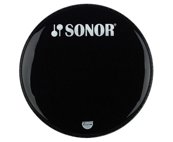 91067400 PB 24 B/L  Пластик для бас-барабана 24'', черный, Sonor