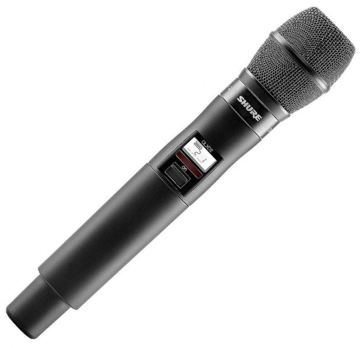 SHURE QLXD2/B87C G51 ручной передатчик с капсюлем Beta 87C, конденсаторный  кардиоидный, 470-534 МГц. Черный