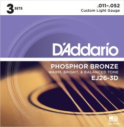 EJ26-3D Phosphor Bronze  D'Addario