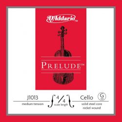 J1013-4/4M Prelude Отдельная струна Соль/G для виолончели размером 4/4, среднее натяжение, D'Addario