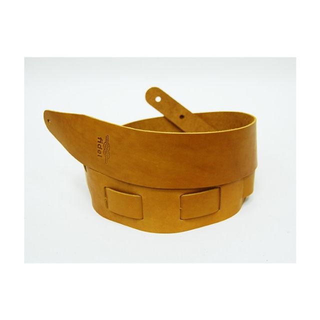 FL50028L Leather Ремень для гитары, кожаный, цвет горчица, Fidel