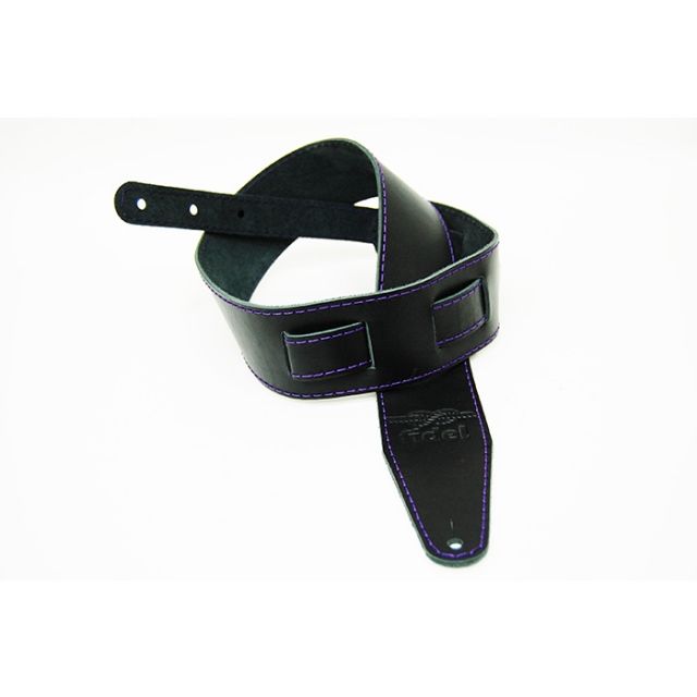 FL66000L11 Leather 11 Ремень для гитары, кожаный, черный матовый, Fidel