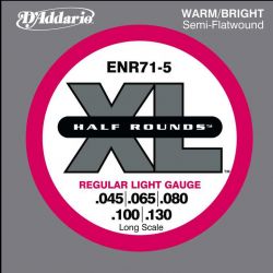 ENR71-5 Half Rounds Regular Light, 45-130, D'Addario
