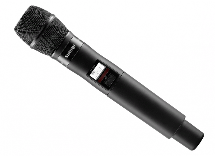 SHURE QLXD2/KSM9 G51 ручной передатчик с капсюлем KSM9, конденсаторный с двойной диафрагмой, переключаемая диаграмма направленности, 470-534 МГц. Чер