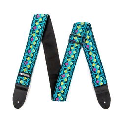 Dunlop JH14 Hendrix In Maui Blue Diamonds  дизайнерский ремень для гитары, ширина 2 дюйма