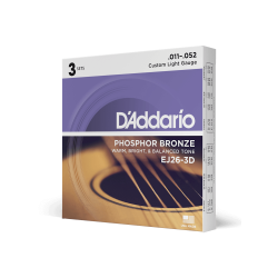 Струны для акустической гитары D'ADDARIO EJ26 -3D