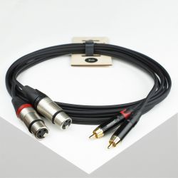 RCA2XF-1,5m Компонентный кабель 2хRCA - 2хXLRF, 1.5м, SHNOOR