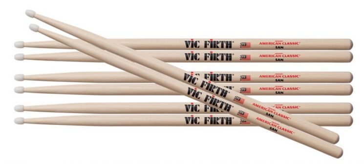 Барабанные палочки орех VIC FIRTH 5AN 3+1