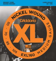 EXL160 XL NICKEL WOUND Long Medium 50-105 D`Addario