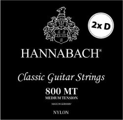 800MT2D Black SILVER PLATED Комплект струн (две струны РЕ) для классической гитары. Hannabach