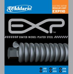 EXP110 COATED NICKEL Струны для электрогитары Regular Light 10-46 D`Addario