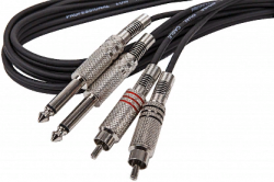 FORCE FLC-37/1,5 - аудио шнур 2хRCA-2xJack mono  (1.5м)