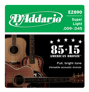 D`Addario EZ-890 (B)  Струны для акустической гитары, бронза Super Light 9-45