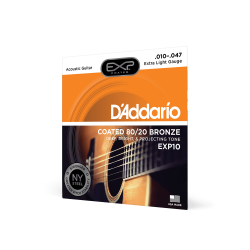Струны для акустической гитары D'ADDARIO EXP10