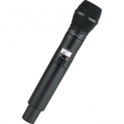 SHURE QLXD2/SM87 G51 ручной передатчик с капсюлем SM87A, конденсаторный суперкардиоидный, 470-534 МГц. Черный