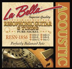 RESN-1856 Pure Nickel G Комплект струн для резонаторной гитары, никель, 18-56, La Bella