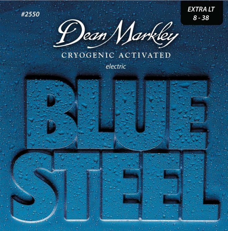 DM2550 Blue Steel Комплект струн для электрогитары, никелированные, 8-38, Dean Markley