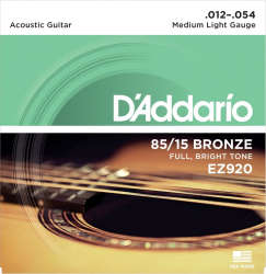 D`Addario EZ-920  Струны для акустической гитары, бронза 85/15, Medium Light 12-54