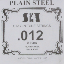 Струна первая SIT .012 для акустической или электрогитары, стальная, гладкая