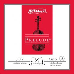 J1012-1/2M-B10 Prelude Отдельная струна D/Ре для виолончели размером 1/2, ср. натяж, 10шт, D'Addario