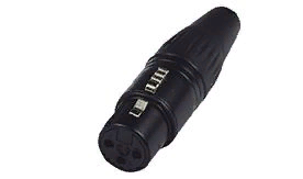 NordFolk NCX5003  кабельный разъем XLR female, черный, пластиковая крышка