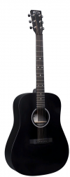 Martin D-X1E-02 BLACK  электроакустическая гитара, дредноут, HPL, Fishman MX, цвет черный, чехол