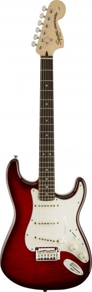 Электрогитара FENDER SQUIER STANDARD STRATOCASTER FMT RW CRIMSON RED TRANSPARENT