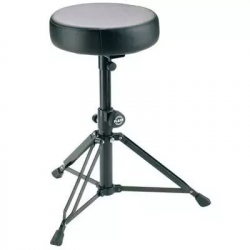 K&M 14015-000-55  стул для барабанщика, круглое сиденье, кожзам, черный