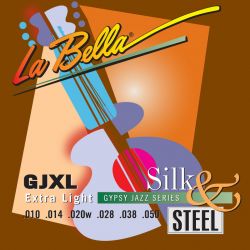 GJXL-LE Gypsy Jazz Silk&Steel Extra Light 10-50 LaBella