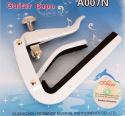 A007N-C/WH Каподастр для классической гитары, белый, Alice