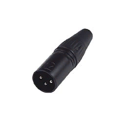 NordFolk NCX5004  кабельный разъем XLR male, черный, пластиковая крышка