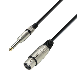 Adam Hall K3 BFV 0100  микрофонный кабель XLR(F)-6,3 Jack stereo, 1м