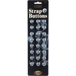 Dunlop 7100SI Strap Buttons 24Pack  крепление "рюмка" для гитарного ремня, хром, 24 шт.