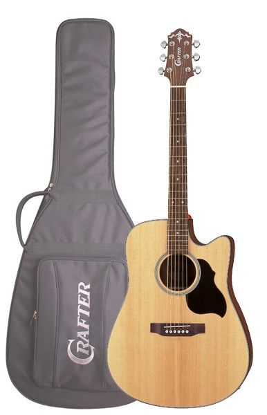 Гитара электроакустическая шестиструнная CRAFTER LITE-DE SP N  Чехол