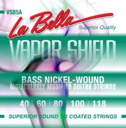 VSB5A Vapor Shield  Комплект струн для 5-струнной бас-гитары, никелированные, 40-118, La Bella